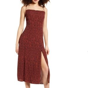 Leith High Slit Midi Dress